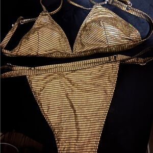Gold Women's Swimwear Bikini Set